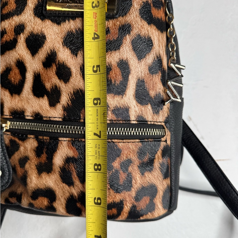 Marc New York Black and Brown Leopard Backpack - Picture 7 of 10